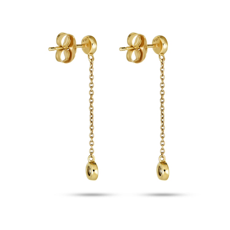 Stone and Strand 10K Yellow Gold Diamonds By The Dozen Earrings Rear Image