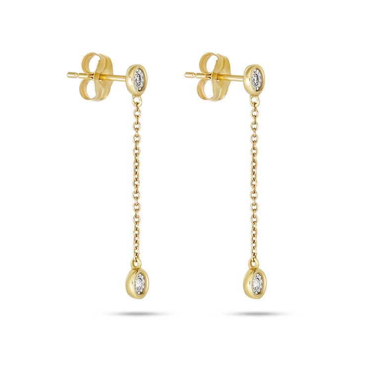 Stone and Strand 10K Yellow Gold Diamonds By The Dozen Earrings Side Image