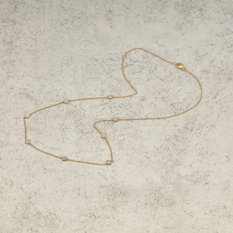 Stone and Strand 10K Yellow Gold Diamonds By The Dozen Necklace Editorial Image