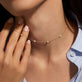 Image of 10K Yellow Gold Diamonds By The Dozen Necklace on Models Neck