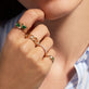 Image of 10K Yellow Gold Diamonds By The Dozen Ring with Stone and Strand Rings