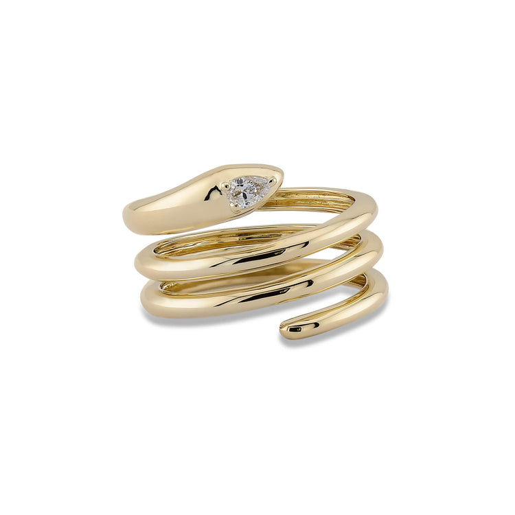 Stone and Strand 14K Yellow Gold Diana Wrap Around Diamond Ring Front Image