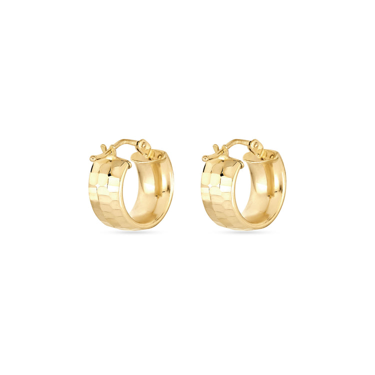 Stone and Strand 14K Yellow Gold Disco Huggies Rear Image
