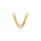 Stone and Strand 14K Yellow Gold Double Block Chain Connector Earring Side Image