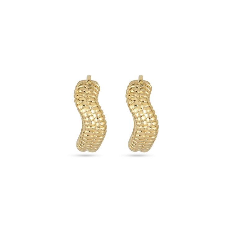 Stone and Strand 14K Yellow Gold Double Freddie Huggies Front Image