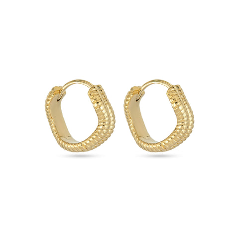 Stone and Strand 14K Yellow Gold Double Freddie Huggies Side Image