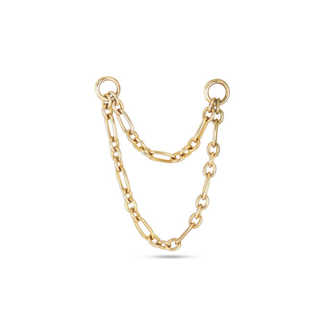 Figaro Chain Connector Earring