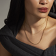 Image of 10K Yellow Gold Dainty Dappled Link Chain with Stone and Strand Necklaces