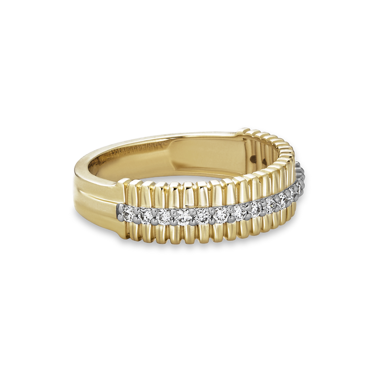 Stone and Strand 10K Yellow Gold Diamond Pirouette Band Side Image
