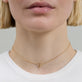 Image of Diamond Toggle Link Necklace On Model