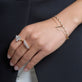 Image of Diamond Toggle Link bracelet On Model with Other Stone And Strand Jewelry