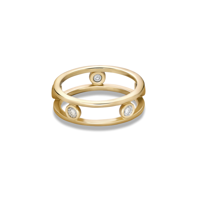 Stone and Strand 10K Yellow Gold Diamonds By The Dozen Ring Top Image