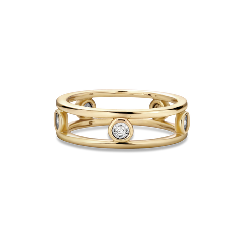 Stone and Strand 10K Yellow Gold Diamonds By The Dozen Ring Front Image