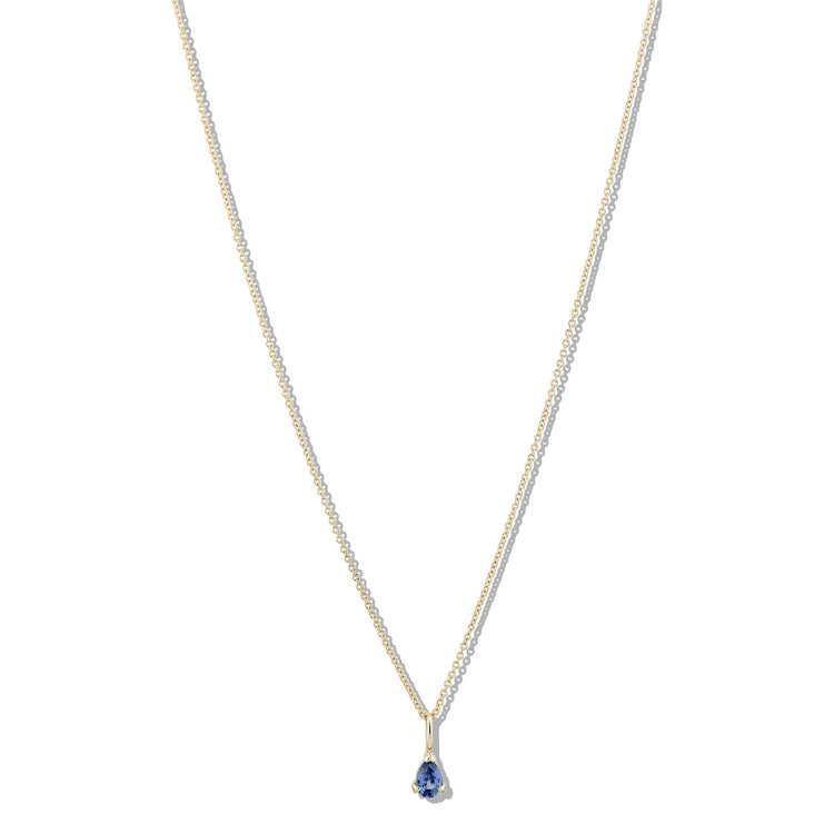 Stone and Strand 14K Yellow Gold Elegant Pear Birthstone Necklace Far Away Image