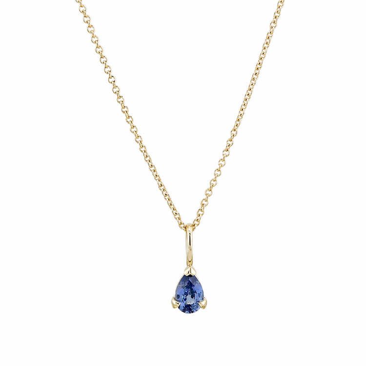 Elegant Pear Birthstone Necklace