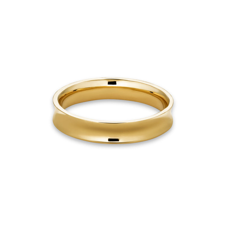 Stone and Strand 14K Yellow Gold Ellipse Band Rear Image