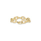 Stone and Strand 14K Yellow Gold Elongated Cable Link Ring Front Image