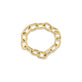 Stone and Strand 14K Yellow Gold Elongated Cable Link Ring Top Image