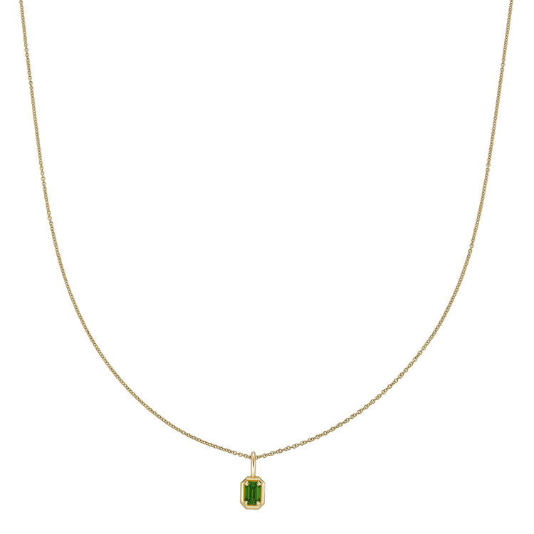 Stone and Strand 14K Yellow Gold Emerald Bonbon Necklace Image