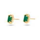 Stone and Strand 14K Yellow Gold Emerald Bonbon Studs Side Image
