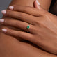 Emerald Diamond Merge Ring