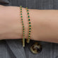 Image of 14K Yellow Gold Emerald Luxe Bezel Tennis Bracelet with Stone and Strand Bracelets