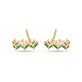 Stone and Strand 10K Yellow Gold Emerald Luxe Cluster White Sapphire Studs Rear Image