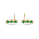 Stone and Strand 10K Yellow Gold Emerald Luxe Cluster White Sapphire Studs Side Image