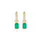 Stone and Strand 14K Yellow Gold Emerald Luxe Diamond Huggies Front Image