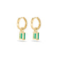 Stone and Strand 14K Yellow Gold Emerald Luxe Diamond Huggies Rear Image