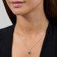 Image of 14K Yellow Gold Emerald Luxe Diamond Necklace on Models Neck