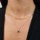 Image of 14K Yellow Gold Emerald Luxe Diamond Necklace with Stone and Strand Necklaces