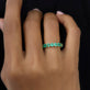 Image of 14K Yellow Gold Emerald Luxe Eternity Band on Models Hand