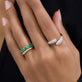Image of 14K Yellow Gold Emerald Luxe Eternity Band with Stone and Strand Rings