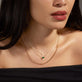 Image of 10K Yellow Gold Emerald Marquise Necklace with White Diamond with Stone and Strand Necklaces