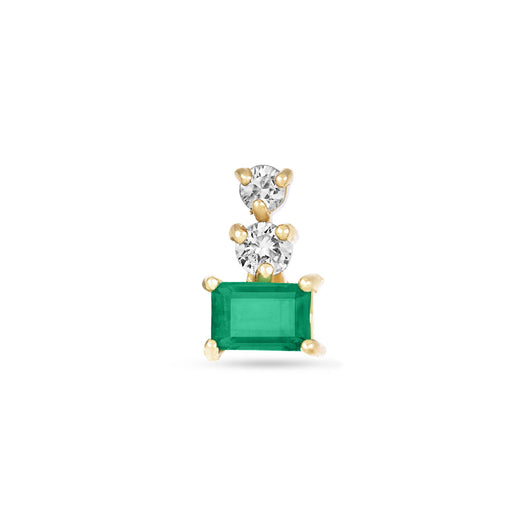 stone and strand Emerald Triple Stacked Stud