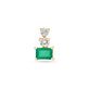 EMERALD DIAMOND EARRING STUD