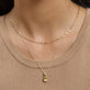 Image of 14K Yellow Gold Empowered Mood Charm with Stone and Strand Necklaces