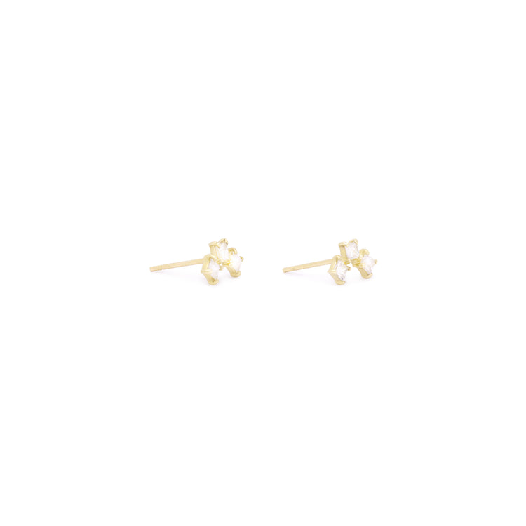 Stone and Strand 10K Yellow Gold Empress Diamond Earrings Side Image