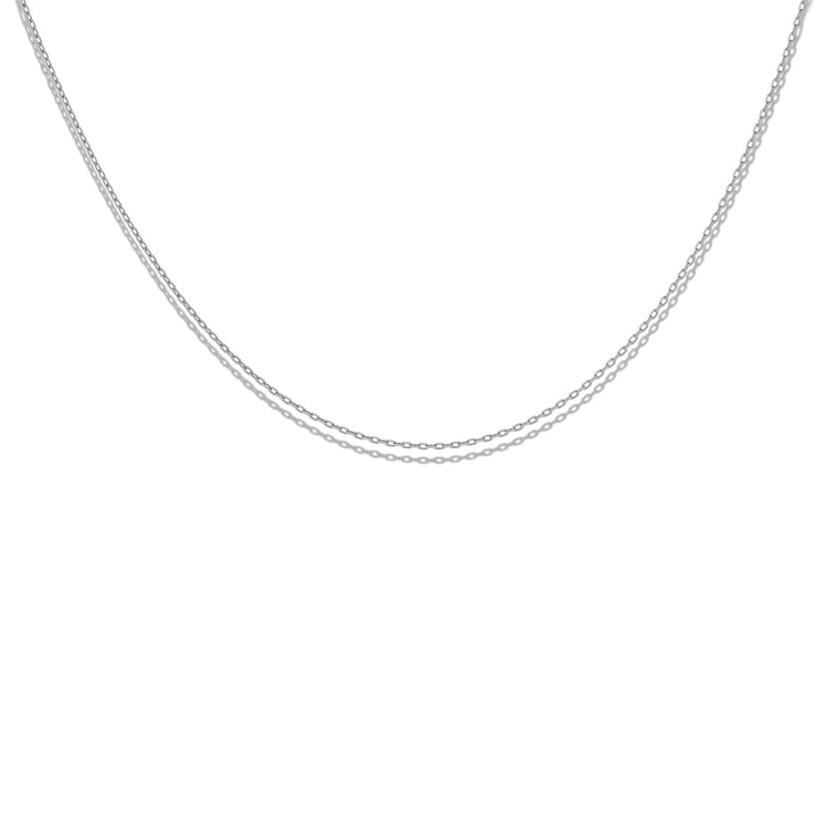 Stone and Strand Essential Adjustable Platinum Cable Chain Necklace Front Image