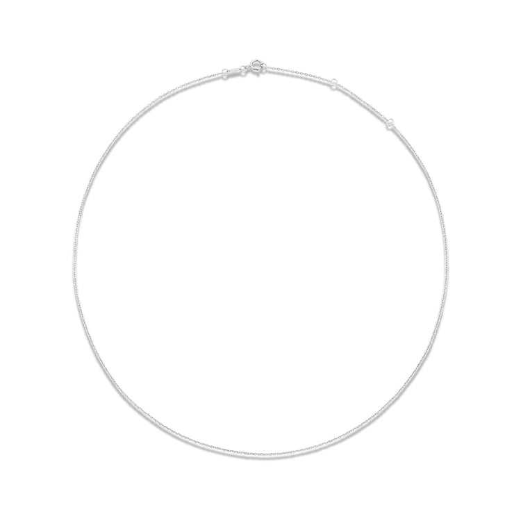 Stone and Strand Essential Adjustable Platinum Cable Chain Necklace Front Image