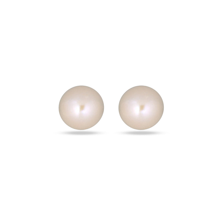 Stone and Strand 14K Yellow Gold Essential Gold Pearl Studs Front Image