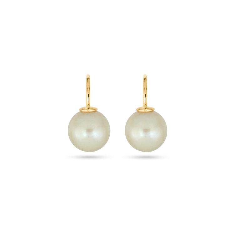 Stone and Strand 14K Yellow Gold Essential Pearl Hook Earrings Front Image