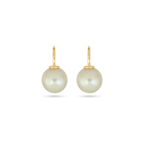 Stone and Strand 14K Yellow Gold Essential Pearl Hook Earrings Front Image
