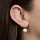 Image of 14K Yellow Gold Essential Pearl Hook Earrings on Models Ear