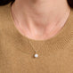 Image of 14K Yellow Gold Essential Pearl Necklace on Models Neck