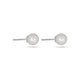 Stone and Strand Sterling Silver Essential Silver Pearl Studs Side Image