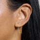 Image of 14K Yellow Gold Extra Long Gold Threader Earrings on Models Ear