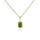 Emerald Cut Birthstone Bonbon Necklace Chrome Diopside May