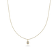 Stone and Strand 14K Yellow Gold Emerald Cut Birthstone Bonbon Necklace with White Topaz Image